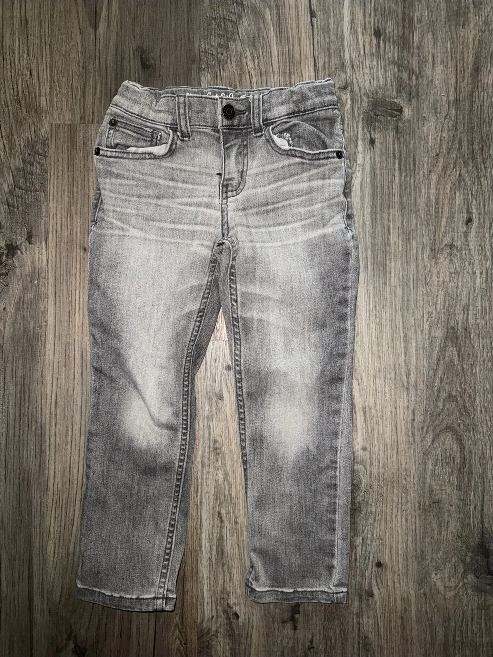 BUNDLE of 3– Cat & Jack Boys Denim Jeans Set - Dark Blue, Light Blue & Gray
